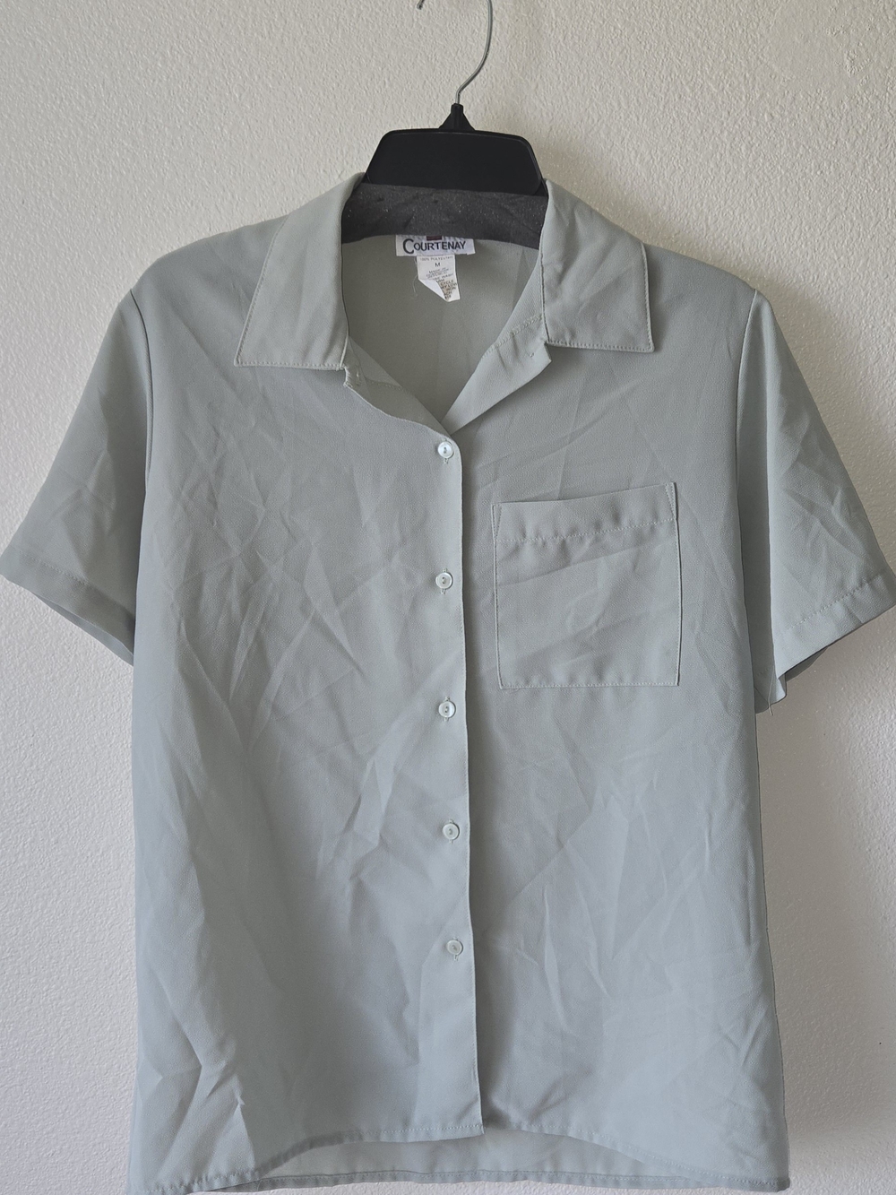 Light Green/Sage Short-Sleeve Button-Up Shirt